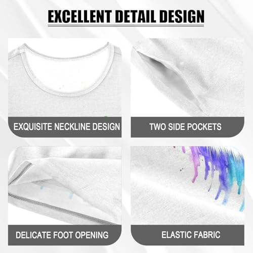 Watercolor Animal Pajama Set Short Sleeve Pajamas Shorts Sets Cotton PJS 2 Piece Clothes Set 5Y4