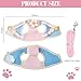 DELORIGIN Cat Harness and Leash Set Adjustable Kitten Harness Cute Floral Pet Clothes Dog Vest Harnesses with Flower Mesh Pet Princess Outfits for Small Dogs Cats Puppy Outdoor Walking, Pink