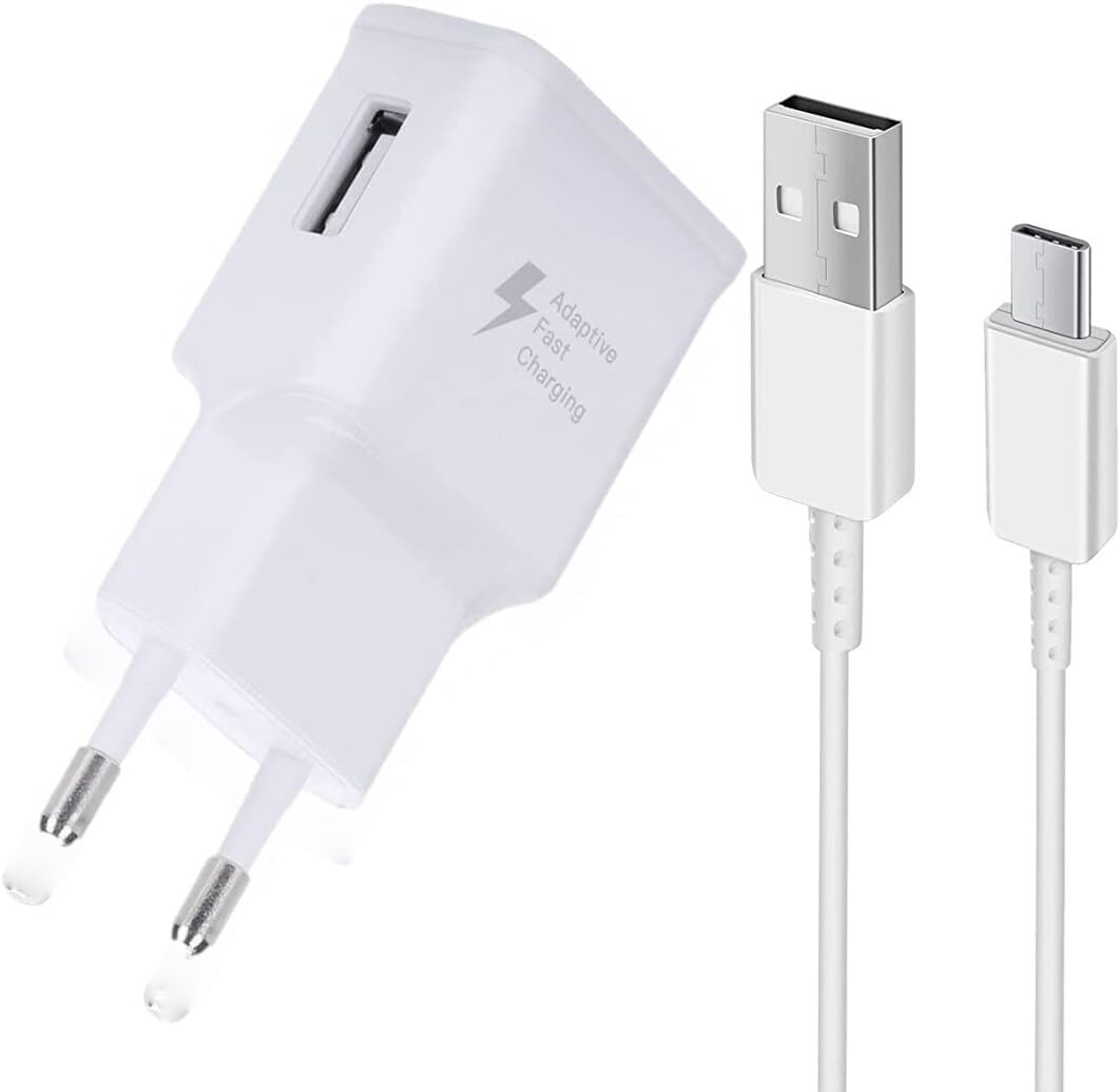 PH26 Cargador Rápido 3 A + Cable USB Para Wiko Y61, Adaptador Enchufe - Cargador Ultra Potente 3 A Con Cable Micro USB - Transferencia De Datos Ultrarrápida