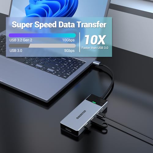 Hub C USB OBERSTER adaptador tipo C con tres puertos USB 3.2 para Mac Air 2