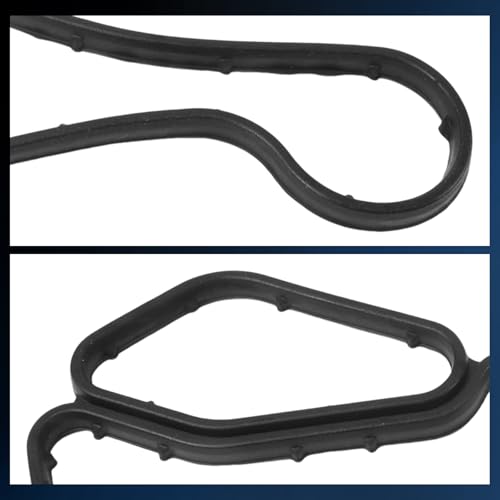 Image of MUNIK Oil Filter Housing Gasket Set Compatible with BMW E60 E90 F18 F30 F35 N52 N20 N55 N54 1 /2 /3 /4 /5 /6 /7 Series X1 X3 X4 X5 X6 M3 M4 Z4 Replace# 11428637820 11428637821