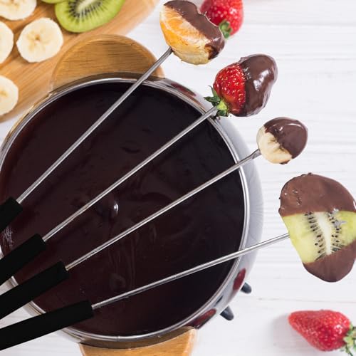 image for Gallipower 6 Pcs Fondue Forks With Handle,Fruit Fork Set,Color Fondue 