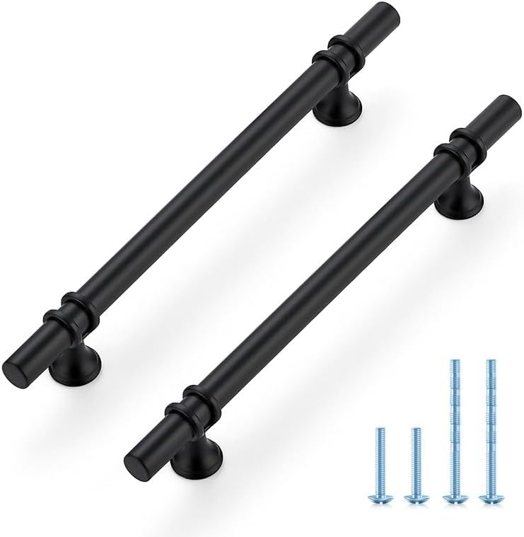 Ravinte Hardware 20 Pack 8-13/16 Inch Matte Black Cabinet Pulls Handles Kitchen Cabinet Handles Drawer Pulls Kitchen Cabinet Hardware Cupboard Handles Dresser Drawer Pulls 6-1/4 Inch CC