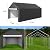YITAHOME 12 x 20 FT Carport Canopy Heavy Duty Galvanized Frame Car Shelter Tent with Removable Sidewalls, Portable Garage Tent Boat Shelter Gray
