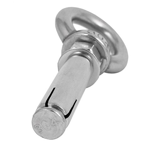 Image of uxcell M10x80mm Wall 304 Stainless Steel Expansion Screws Closed Hook Shield Bolts 2pcs