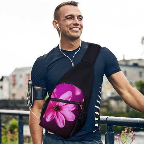Bolso bandolera rosa para trekking y uso casual miniatura 3