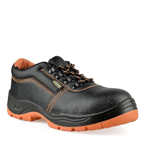 PALLSTAR Viper S3 Zapatos de Seguridad para Hombre S3, Resistentes al Agua, al Aceite y a Altas temperaturas, Antideslizantes, tecnología Reflect, Suela ergonómica, Black Low, 44 EU