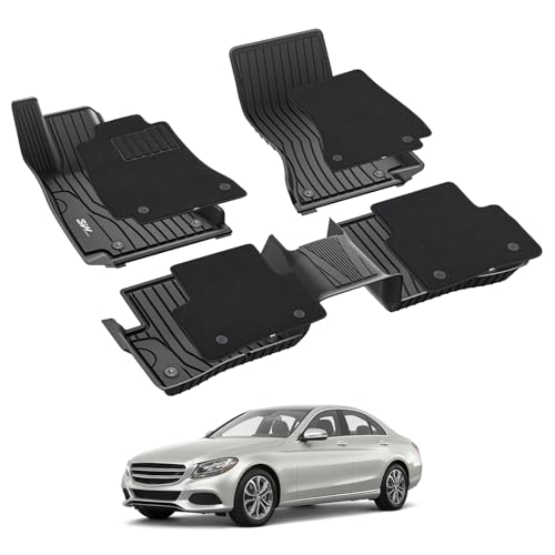 3W Mercedes C-Class Floor Mats 2015-2021 Sedan