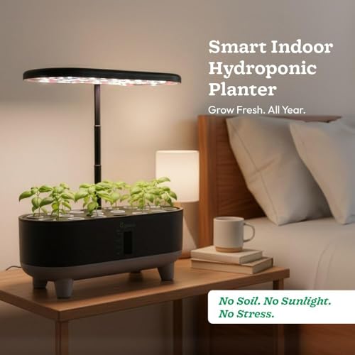 Image of UGAOO Smart Indoor Hydroponic System for Home with LED Grow Light | Indoor Hydroponic Garden | Smart Garden | Indoor Grow Kit | 6L Water Tank | 3 Grow Modes | Starter Kit