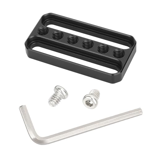 Placa base de cámara para grabaciones en exteriores con roscas de 1/4 3