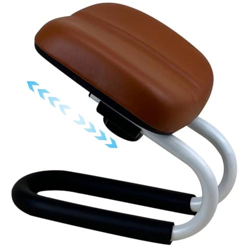 Taburete de meditación marrón con banco cómodo ajustable y almohadilla de yoga 6