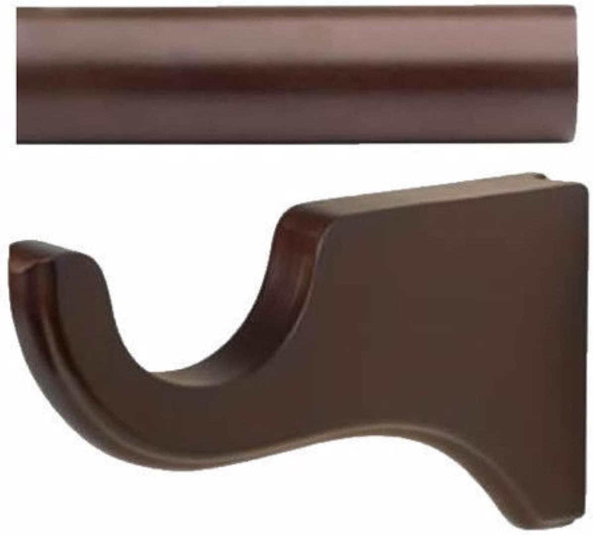 Kirsch Wood Trends Classics 3 1/2" Return Center Bracket for 1 3/8" pole, Mahogany (MPN# 5611EG083)