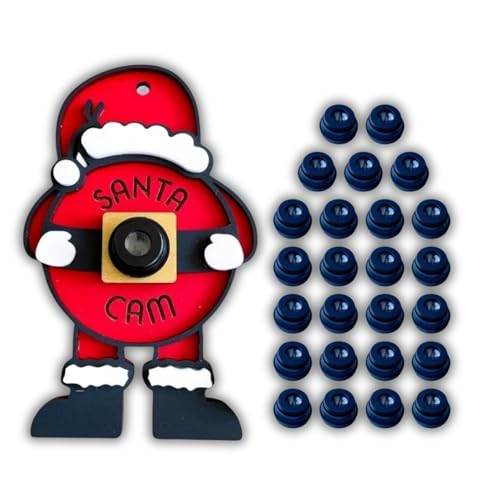Santa Cam Lens for Ornaments Realistic Camera Lens for Santa/Elf Cam Ornaments DIY North Pole Surveillance Ornament Supplies - Cam Lens for Crafts (5)