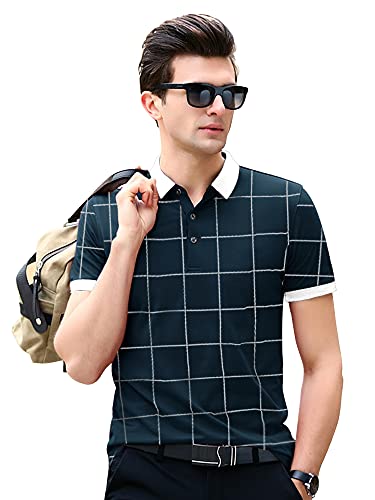 Image of EYEBOGLER Men's Regular T-Shirt (TO5 Teal Blue-White S)