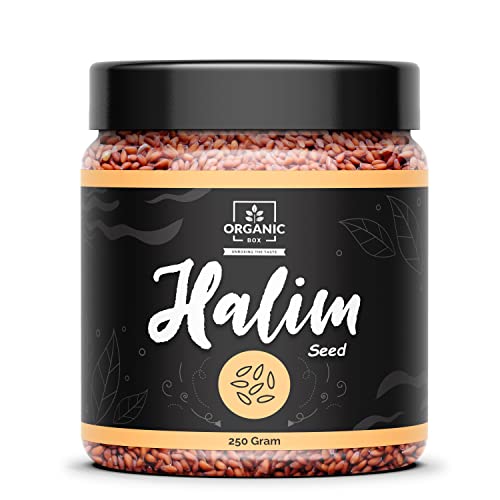 Image of Organic Box Natural and Premium Halim Seeds 250 Gm|Garden Cress Asaliya|Aliv Pure & Natural |Haleem Seeds|Halim Seeds For Eating - Diwali Gift Pack