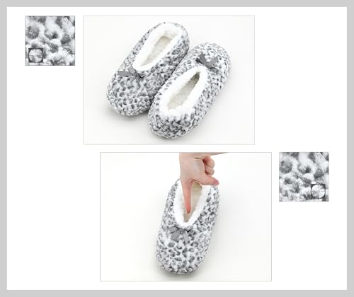 Image of DICUIRD Slipper Socks For Women With Grippers, Fuzzy With Non Slip Bottoms, Cozy Warm Fuzzy Slippers