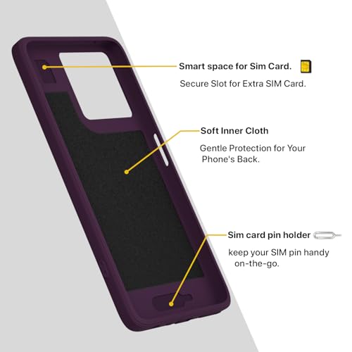 Image of Pikkme Back Cover for Motorola Moto G67 Power 5G / G57 Power 5G Soft Matte Silicone | Slim Fit | Mag-Safe Design (Mag-Safe Not Support) Camera Protection Bumper Case (Purple)