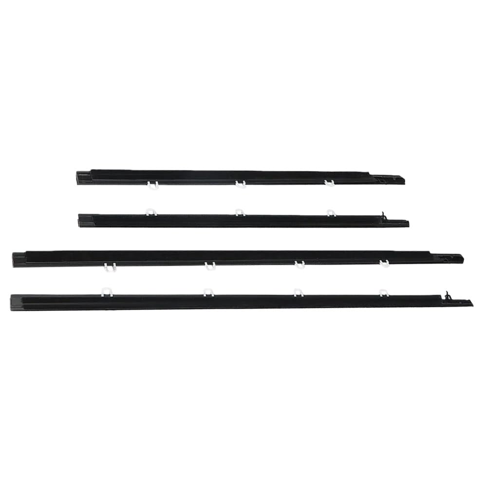 Mzxygkli Black Car Window Weather Strip 4Pcs Front/Rear Weatherstrip Seal Belt Side Door Window Outside Moulding Sealing Trim 72410-Tl0-003 For Acura For Tsx 2009-2014(Black)