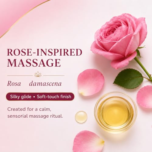 Image of Rose Intimate Massage Oil. Luxuriously Scented Self-Care Oil for Personal Moments. Sensual Touch for ultimate Pleasure & Relaxation - 1Ltr
