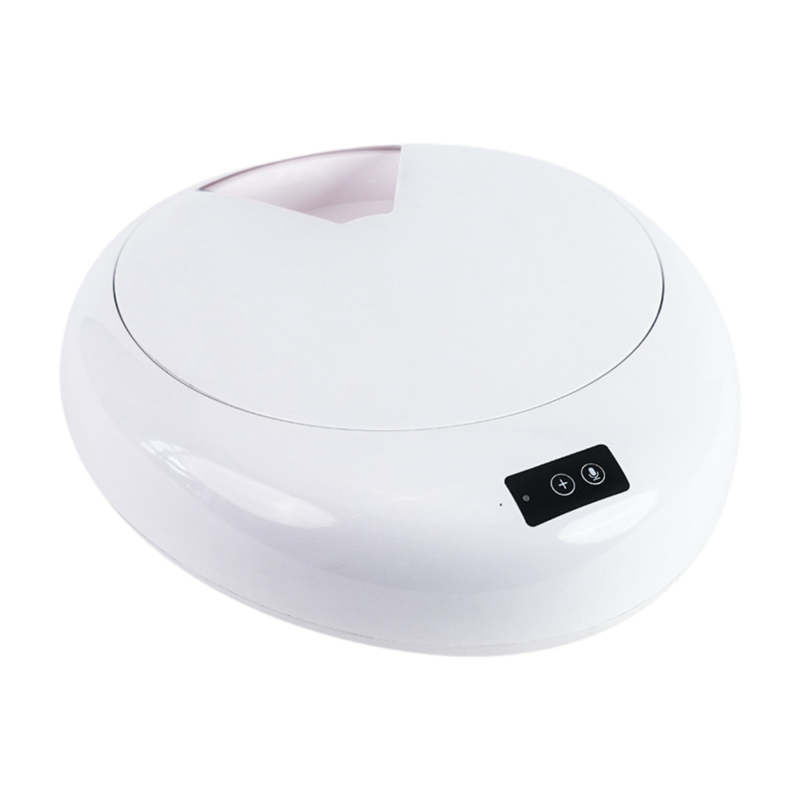 Milageto Comedero automático para Perros, comederos para Mascotas, dispensador Comida húmeda para Gatos con Temporizador 6 Comidas, comedero Comida, Blanco
