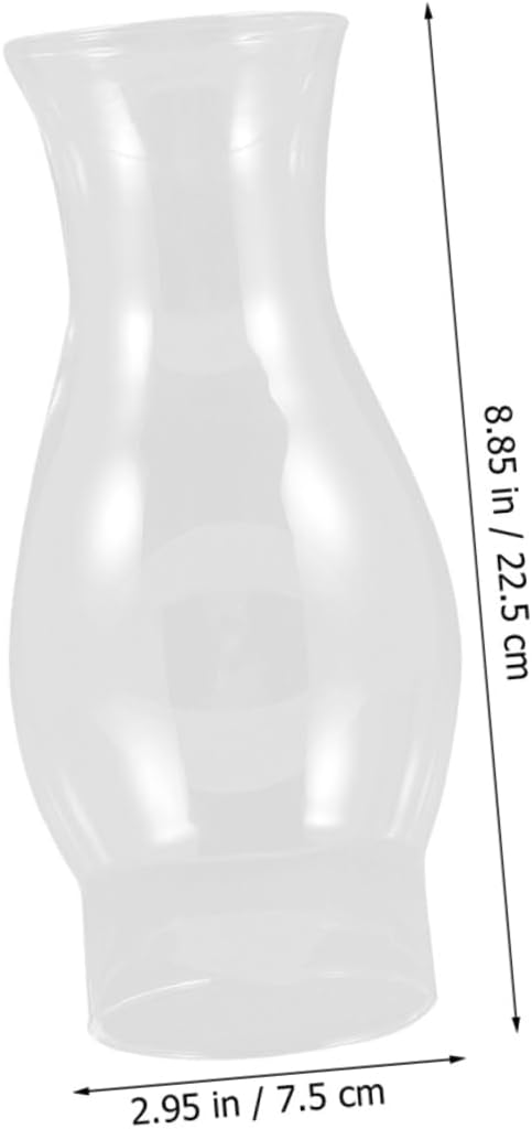 MAGICLULU 2pcs Antique Glass Lampshade Vintage Oil Lamp Chimney Cover Replacement for Kerosene Lamp