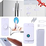 Bstsilver Fingerprint Refrigerator Lock Childproof USB Key for Filing Cabinet Door Drawer Freezer, 90 Degree Safe Window Locks French Fridge Cable Latch RV Furniture Anchors Anti Tip, Adhesive/Drill