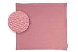 ULLENBOOM ® Wickelauflagenbezug 75x85 cm Musselin Rosa (Made in EU) - abnehmbarer Bezug für Wickelauflage 85x75, Baby Überzug für Wickelunterlage, aus 100% Baumwolle, Wickelbezug für Wickeltisch