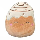 Squishmallow Oficial Kellytoy Food Squad Plush Dessert Collectible Soft Plush Animal (Tan/Cream, Chanel Cinnamon Roll, 5 Inch)