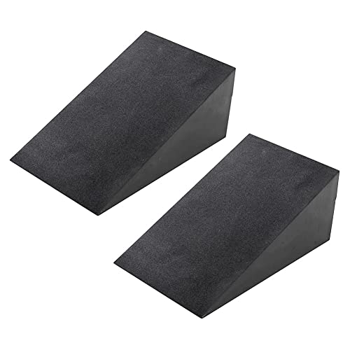 omolly 2 Pcs Yoga Block, Squat Wedge Slant Board, Calf Stretcher, Balance Pad Foam Wedge, Heel Elevated Squat Calf Raise 15x12x5cm