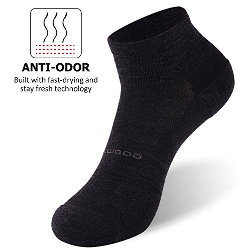 No Show Athletic Socks, ZEALWOOD Unisex Merino Wool Ultra-Light Running Tennis Golf Socks,1/3 Pairs4