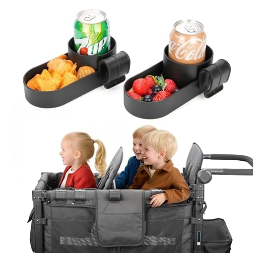Wonderfold Wagon Snack Tray with Spill-Proof Cup Holders