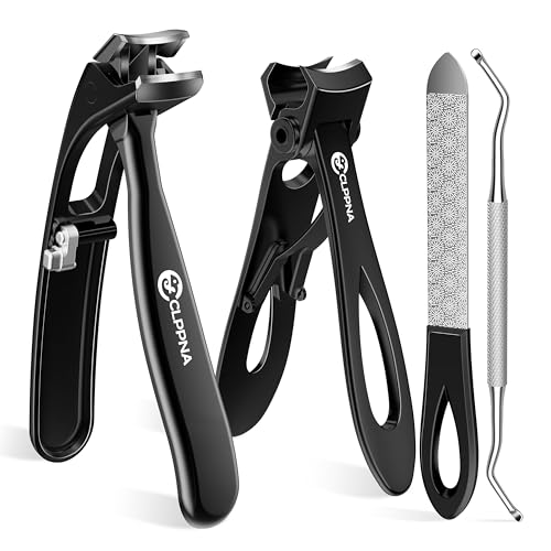 Nail Clippers for Seniors, CLPPNA Wide Jaw Fingernail Clippers and