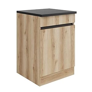 Keukenonderkast met werkblad Kaya U606-0+ in wildeiken replica 60 cm breed