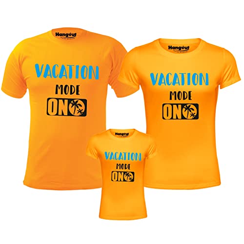 Image of Hangout Hub GiftsCafe.MWG1 Family Tshirt | Best Dad Mom Daughter Ever Printed Tees | Regular Fit Twinning T-Shirts (Cotton | Pack of 3 | Black)