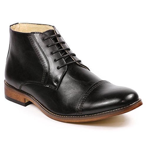 Metrocharm MC115 Men's Lace Up Cap Toe Dress Ankle Chukka Oxford Boot