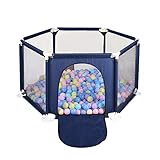 Bloomma Valla de Seguridad para niños. Juego Valla Plegable Al Aire Libre Cerca de Seis Lados Colorido Bola Piscina Carpa Juego Casa Juegue Cerca