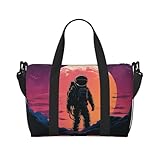 Bolsa de viaje para mujer, bolsa de viaje grande para fin de semana, bolsa de gimnasio para hombres, bolsa de mano, bolsa de equipaje de astronauta genial para artículos esenciales de viaje