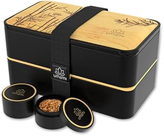 Umami Bento Lunch Box for Adults/Kids All-in-One, Meal Prep Lunch Box Food Containers for Men/Women, Bento Box Accessories Included, Cute, Microwave, Dishwasher & Freezer Safe