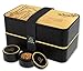 UMAMI Bento Lunch Box , 2 Recipiente 4 Cubiertos , Tupper Compartimentos Estilo Bento Box Japonés , Porta Alimentos Hermético , Microondas y Lavavajillas , Fiambrera Para Adultos/Niños , Zero Waste