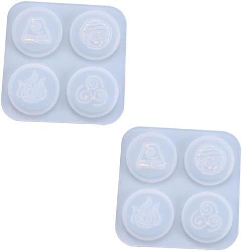 VILLCASE 2pcs Religious Symbol Stencil Tool Silicone molds for Resin Silicone Cake molds molde de para resina Resin Mold Resin Pendant Mold DIY
