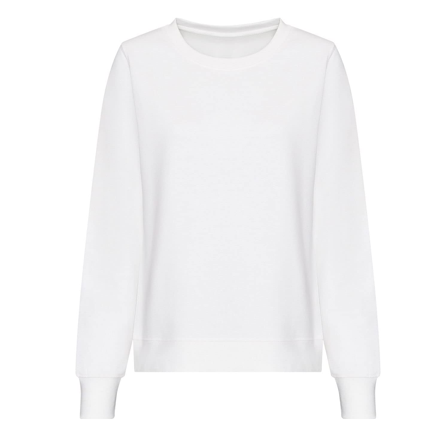 Just Hoods Women's Blanc Sweatshirt Round Neck Woman Awdis