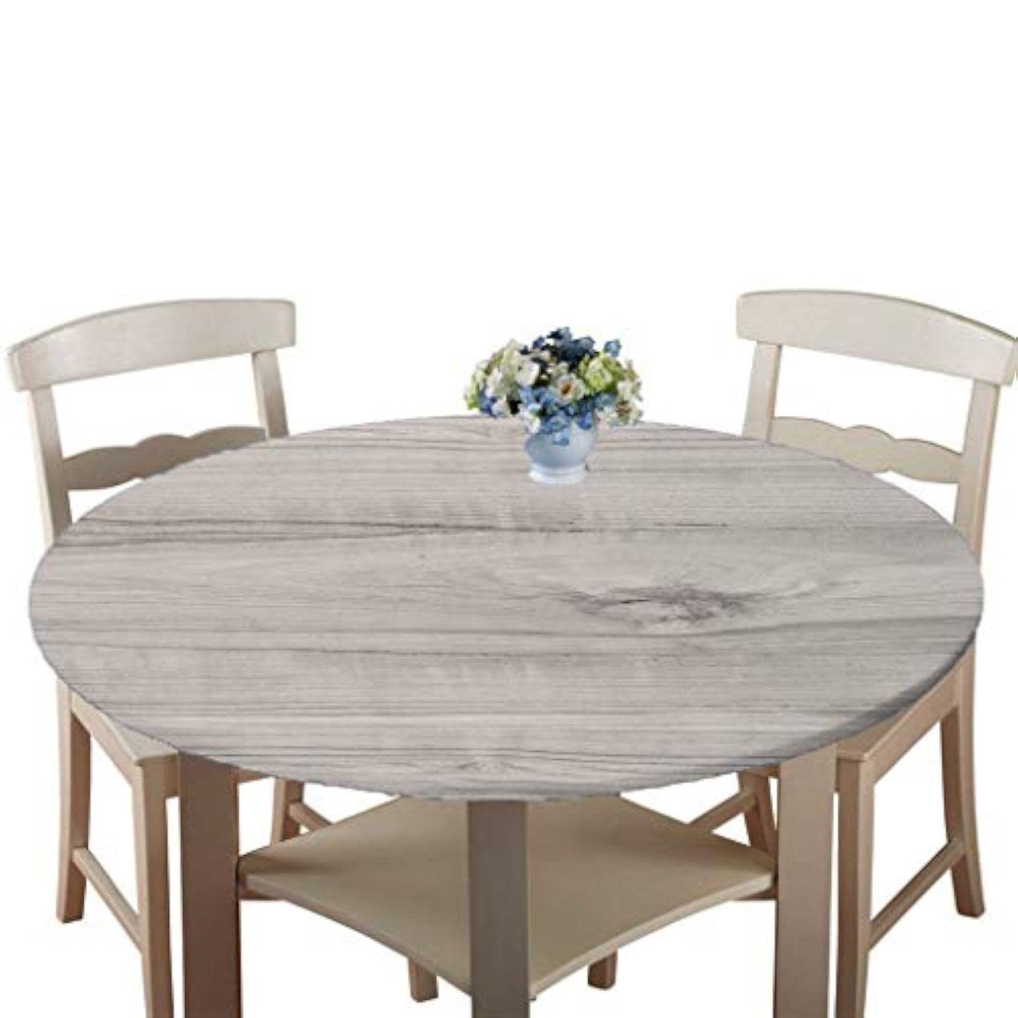 Waterproof Round Table Cover with Marble Pattern