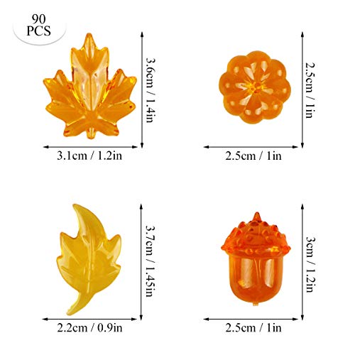 image for SHINY WENDY 250 Pcs Acrylic Leaves Fall Decorations Mini Acrylic Pumpk