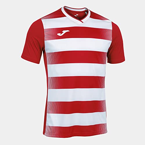 Maillot respirant Joma Europa V rouge blanc avec tricot mixte