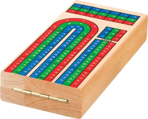 3-Track Cribbage Board juego artesanal de madera miniatura 2