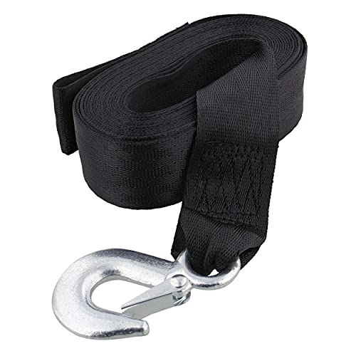 BISupply Winch Straps, 20ft Boat Winch Strap with Hook, Boat Trailer