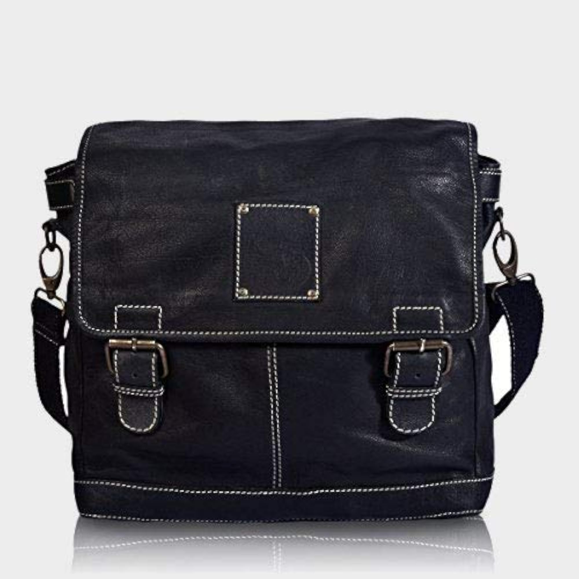 PEAGUS Genuine Leather Messenger Bag, Classic Style