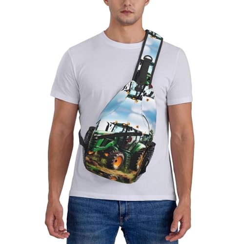 Mochila cruzada con diseño de tractor para hombres y mujeres miniatura 7