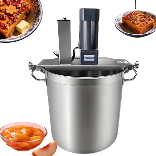 Batidora automática comercial de alimentos, batidora automática para cocinar, batidora automática para ollas, batidora eléctrica de acero inoxidable, raspador de 4 cuchillas, control de velocidad aj