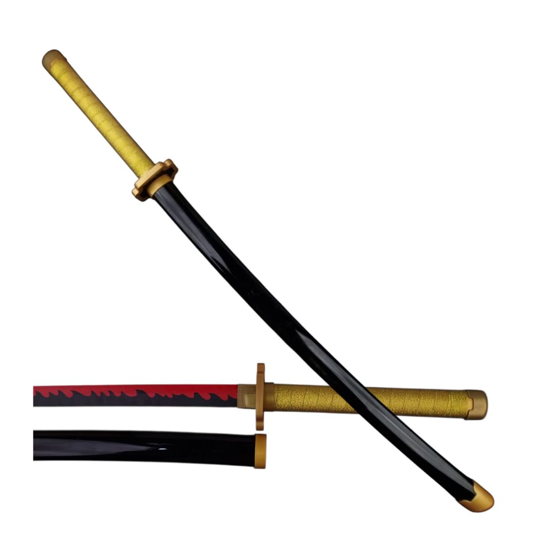 Demon Slayer Yorichi (100cm Life-Size) Wooden Katana | Premium Anime Sword for Cosplay, Martial Arts, Display & Training | Elegant Gift for Fans, Kids, Teens & Collectors